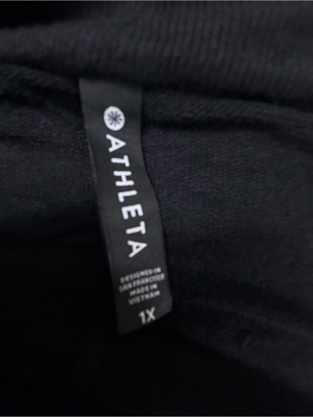 Athleta Black Open-Front Draped Cardigan size 1X - Picture 7 of 8